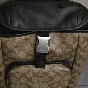 Coach Signature Brown and Black Men's Backpack